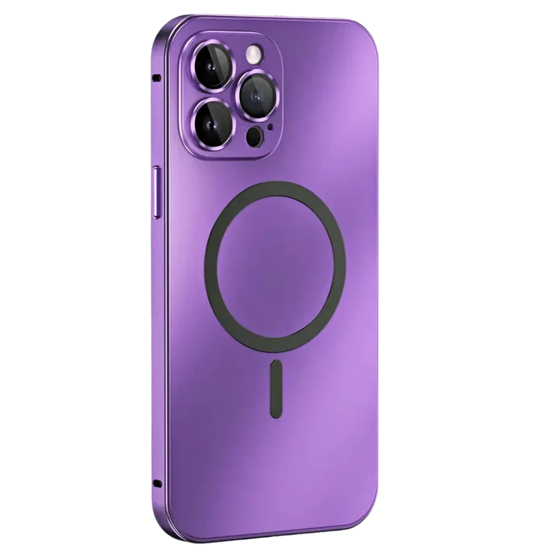 Elegant Magnetisk Metal Cover til iPhone - Slankt og Beskyttende