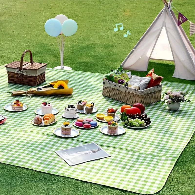 Vandtæt Picnic Tæppe – Komfortabelt og Let Transportabelt