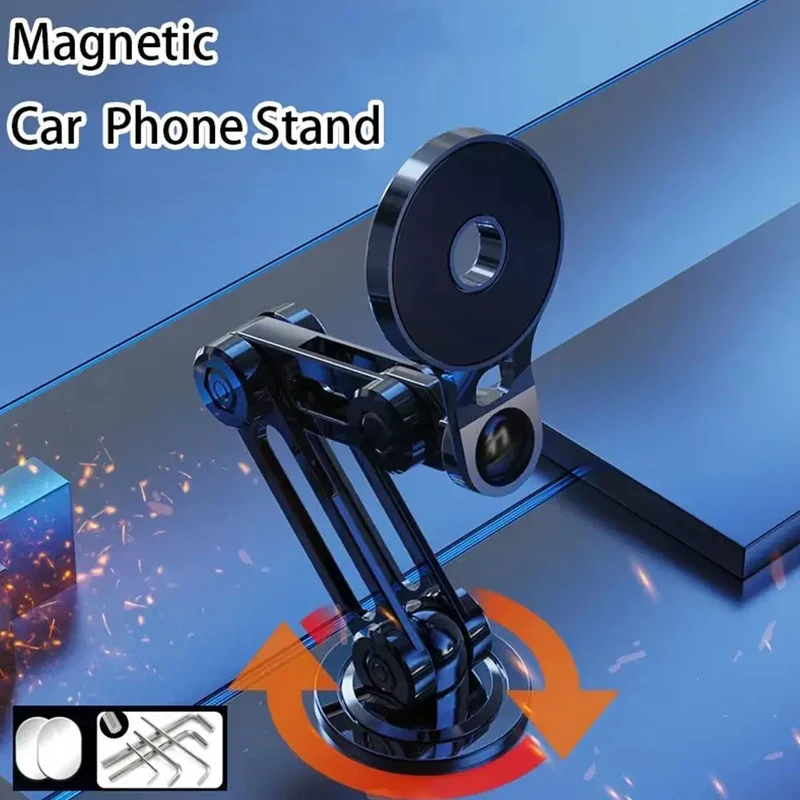 Rotérbar Magnetisk Sugekop Mekanisk Arm Bil Telefon Holder
