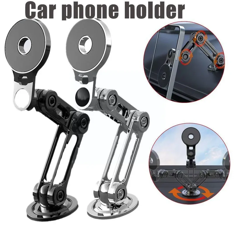 Rotérbar Magnetisk Sugekop Mekanisk Arm Bil Telefon Holder