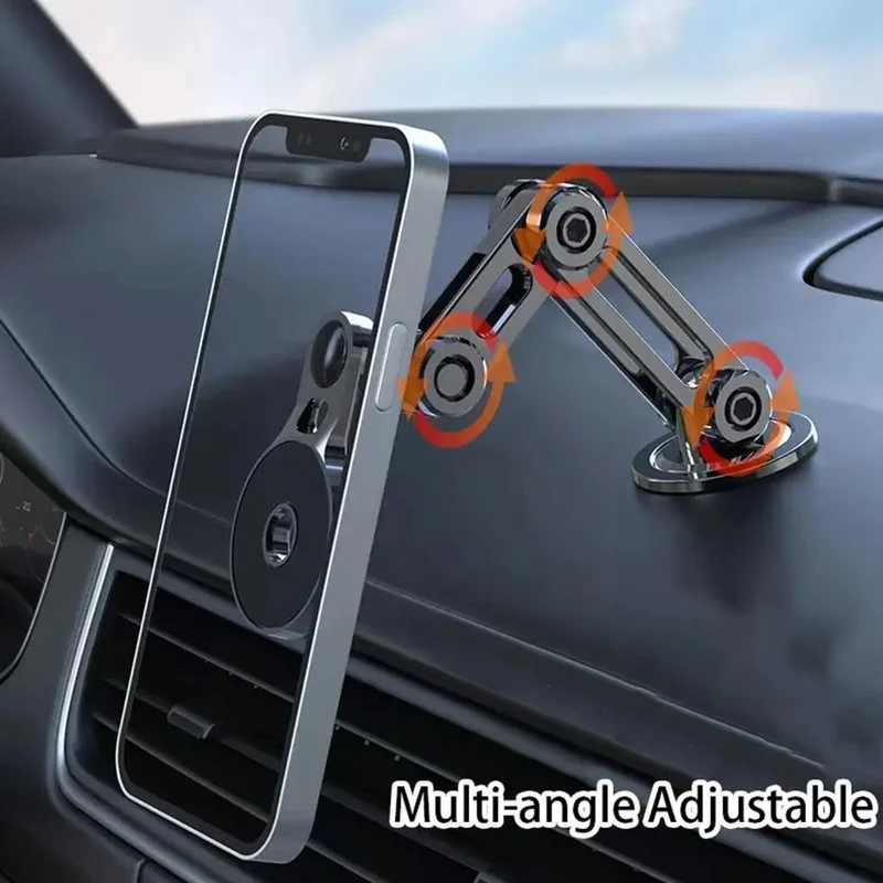 Rotérbar Magnetisk Sugekop Mekanisk Arm Bil Telefon Holder