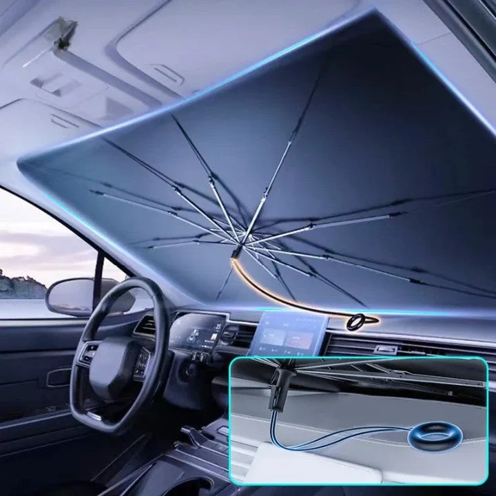 Sunshield Sammenklappelig Bil Forrude Paraply
