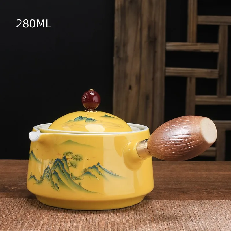 Traditionel Harmoni Keramisk Drejelig Teapot