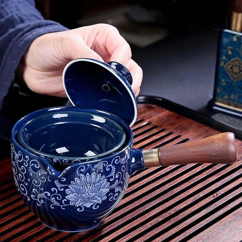 Traditionel Harmoni Keramisk Drejelig Teapot