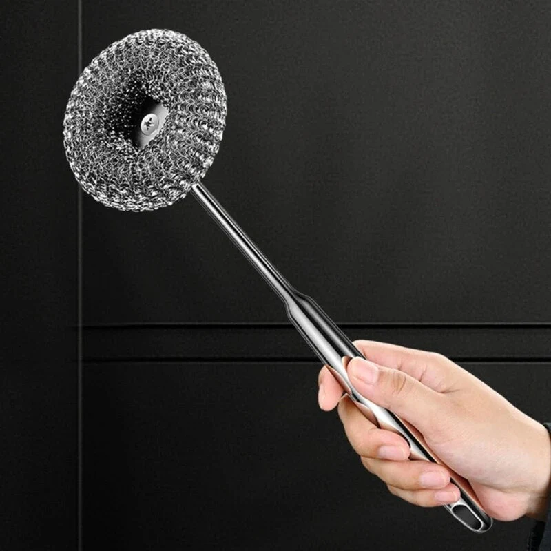 Rustfrit stål pande skrubber