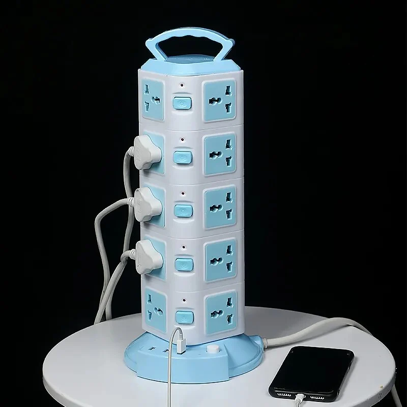 Tower Design Surge Protector Vertikal Strømstik