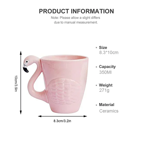 Pink Flamingo Keramisk Te Sæt