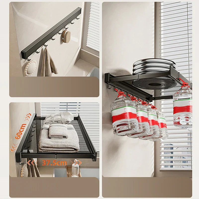 Ultra Suction Expandable Håndklæde Opbevarings Organizer Rack