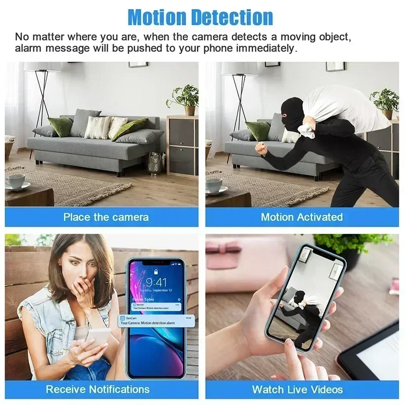 Mini Spy HD WiFi Bevægelsesdetektion Sikkerhedskamera