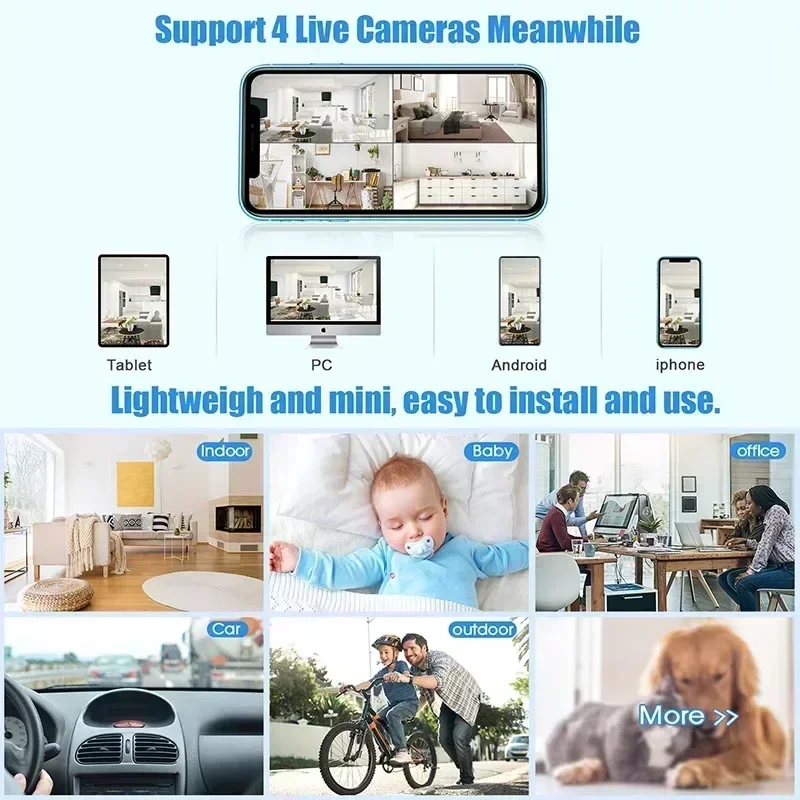 Mini Spy HD WiFi Bevægelsesdetektion Sikkerhedskamera