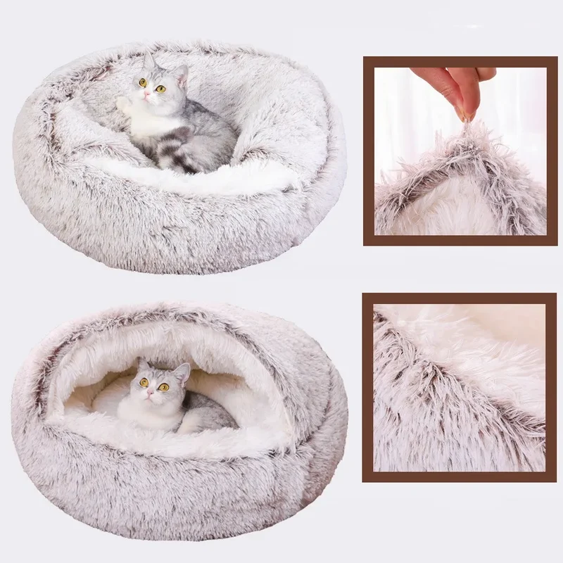 Snuggle Nest Plush Dækket Kæledyr Seng