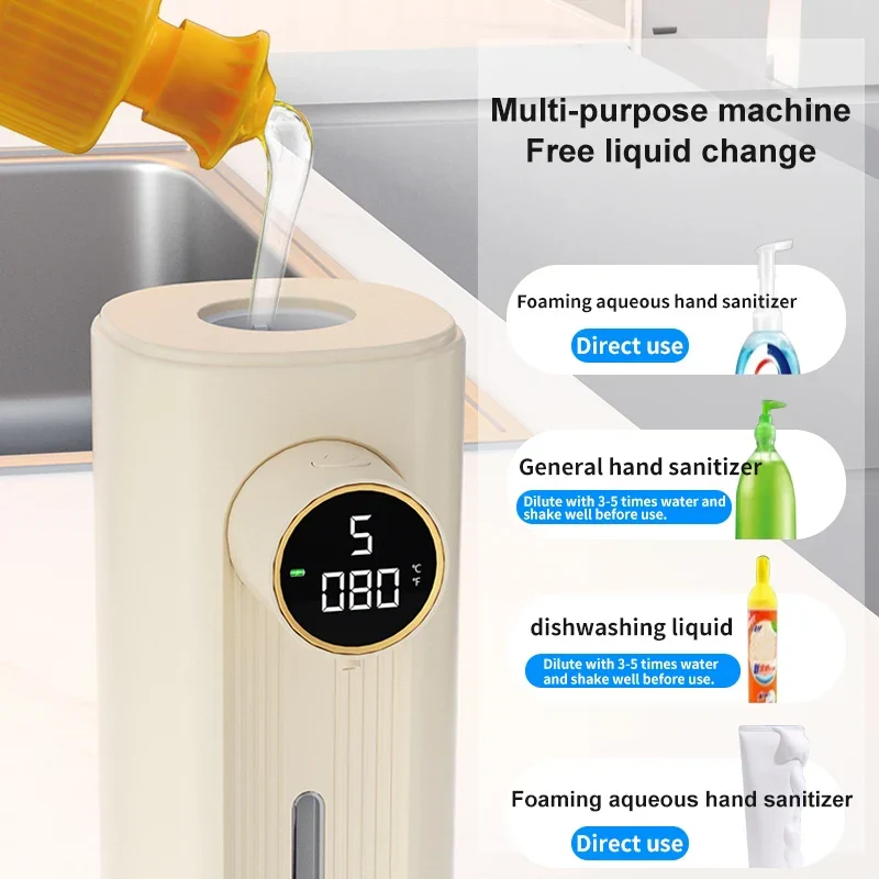 LED-display bevægelsessensor automatisk sæbe skum dispenser