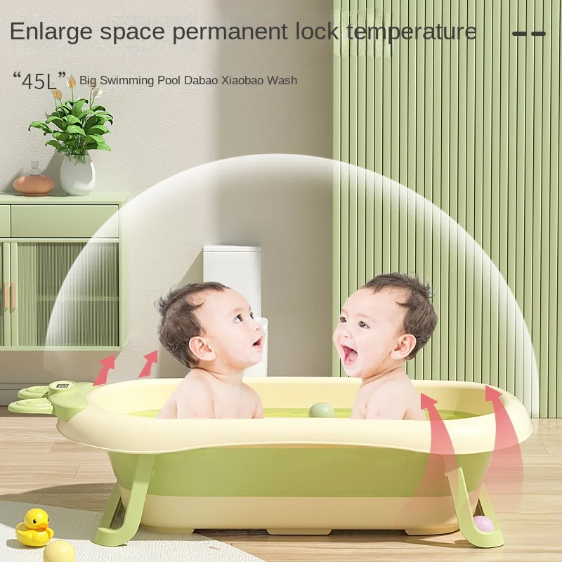 Foldbar temperaturføler visning baby badekar