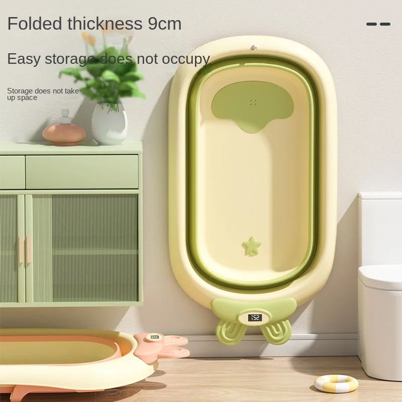 Foldbar temperaturføler visning baby badekar
