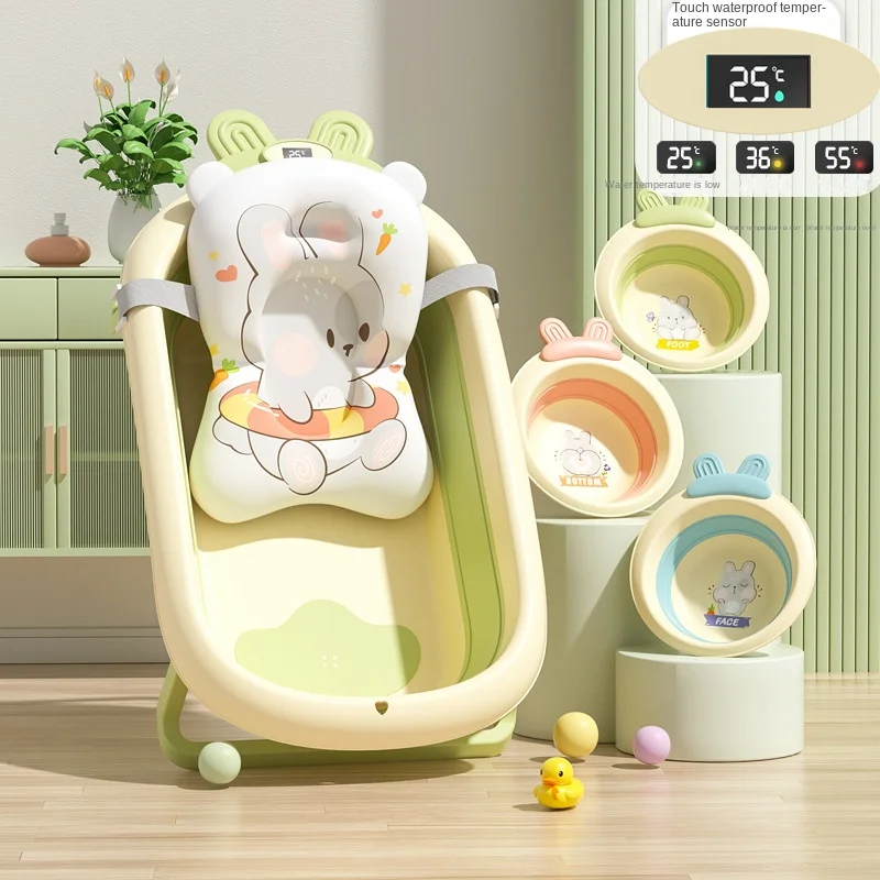Foldbar temperaturføler visning baby badekar