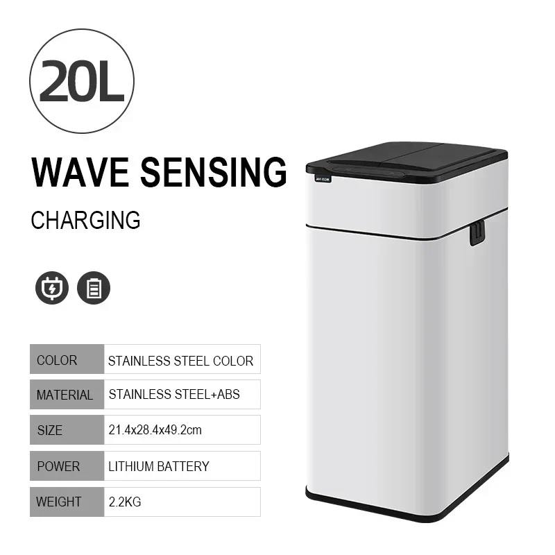 Smart Rustfrit Stål Automatisk Sensor Affaldsspand