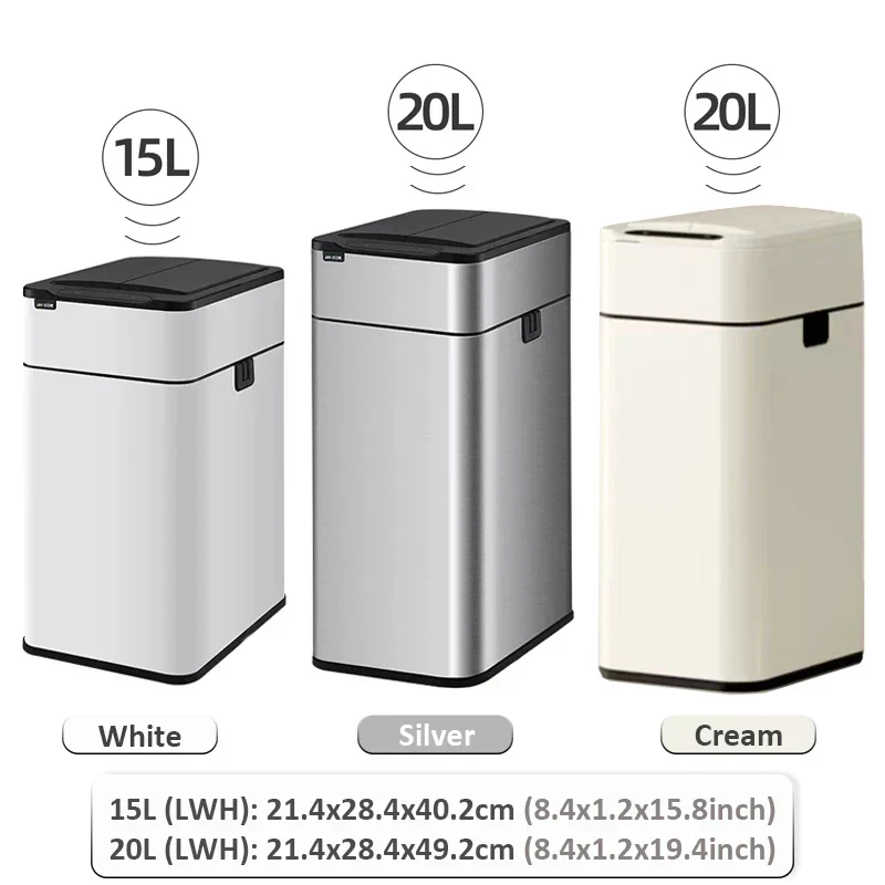 Smart Rustfrit Stål Automatisk Sensor Affaldsspand