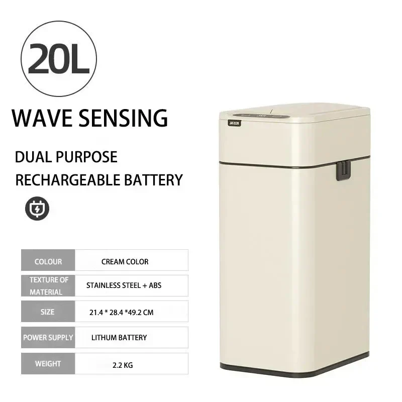 Smart Rustfrit Stål Automatisk Sensor Affaldsspand