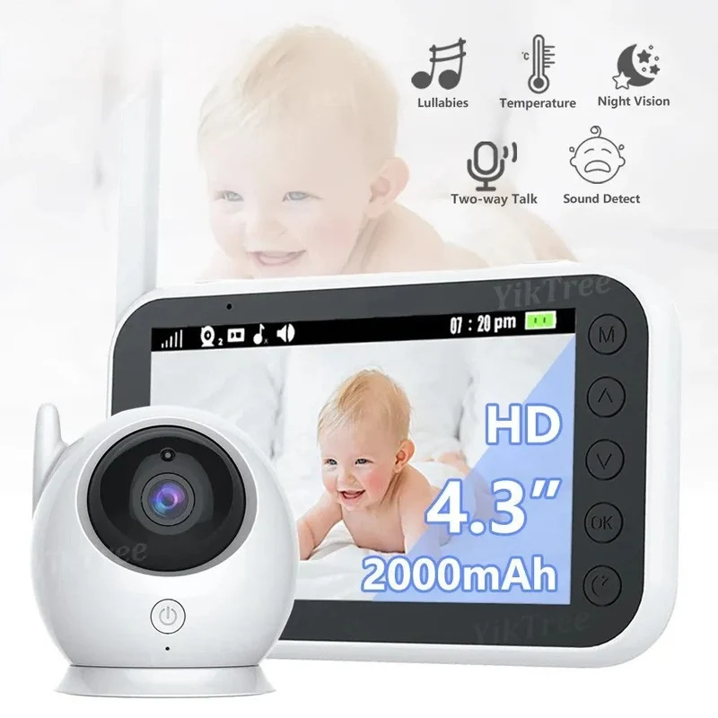 Baby Monitor Overvågning Nat Vision Musik Nanny Kamera