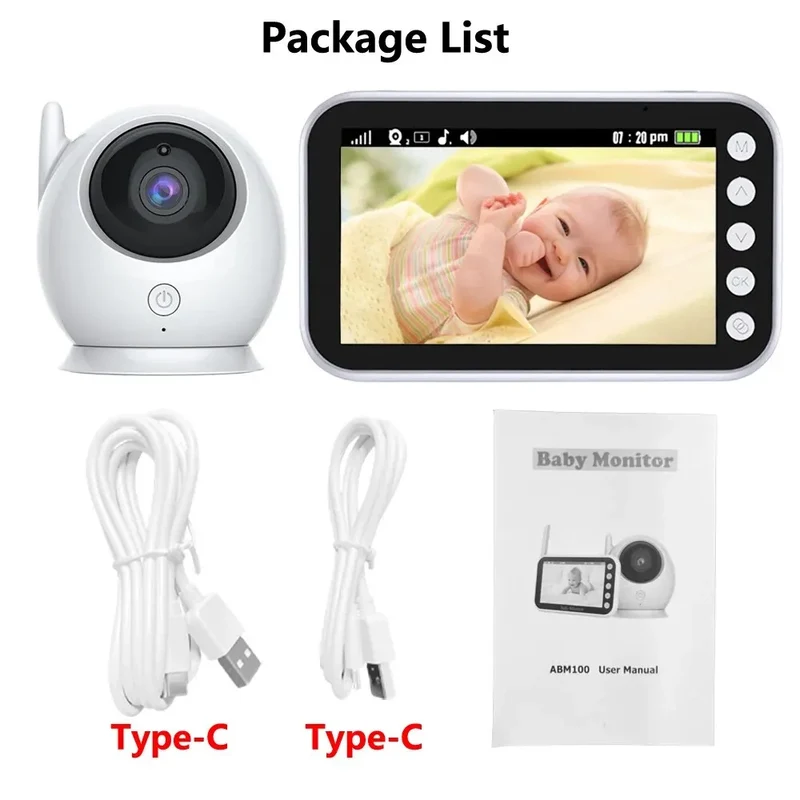 Baby Monitor Overvågning Nat Vision Musik Nanny Kamera