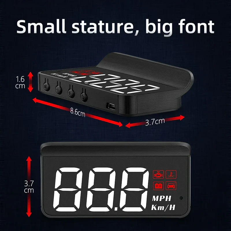 Digital HUD System Forrude Bil Speedometer