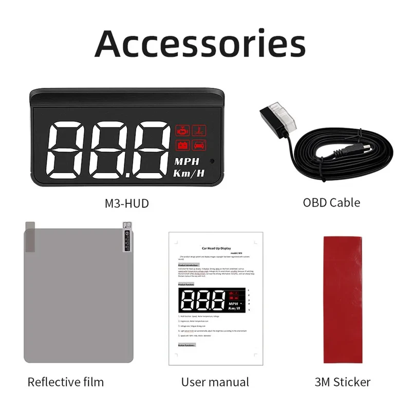 Digital HUD System Forrude Bil Speedometer