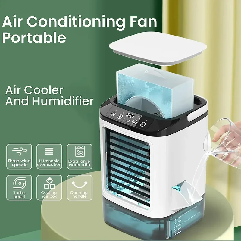 Ultralydatomisering Dual Spray Bærbar Aircondition