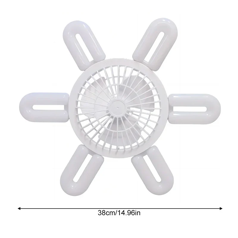 Stille Justerbar Fjernbetjening Loft Foldebar Ventilator Lampe