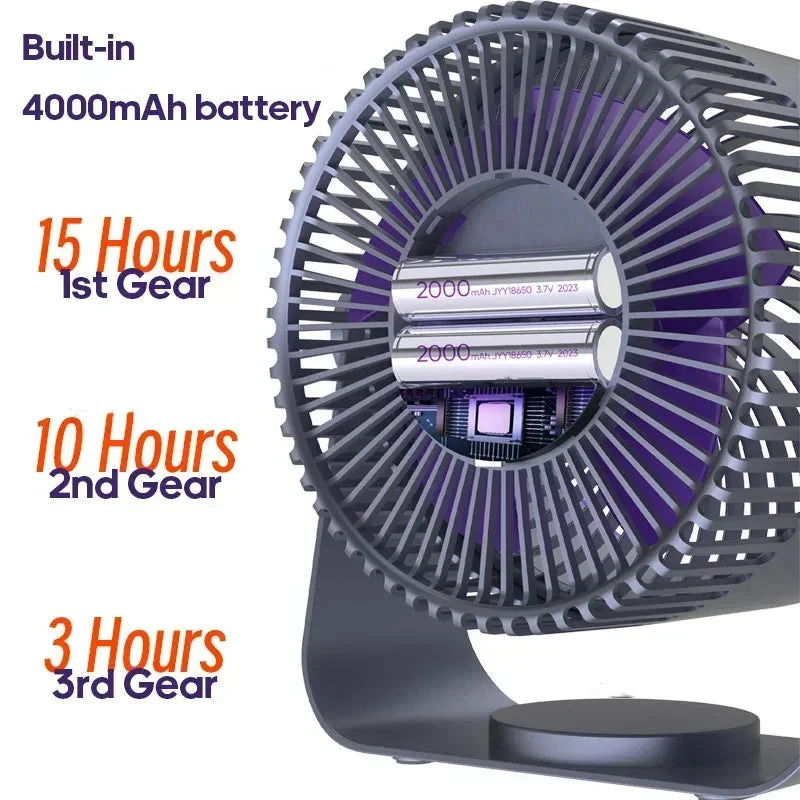 Trådløs Bærbar Stille Fan Circulator Air Cooler