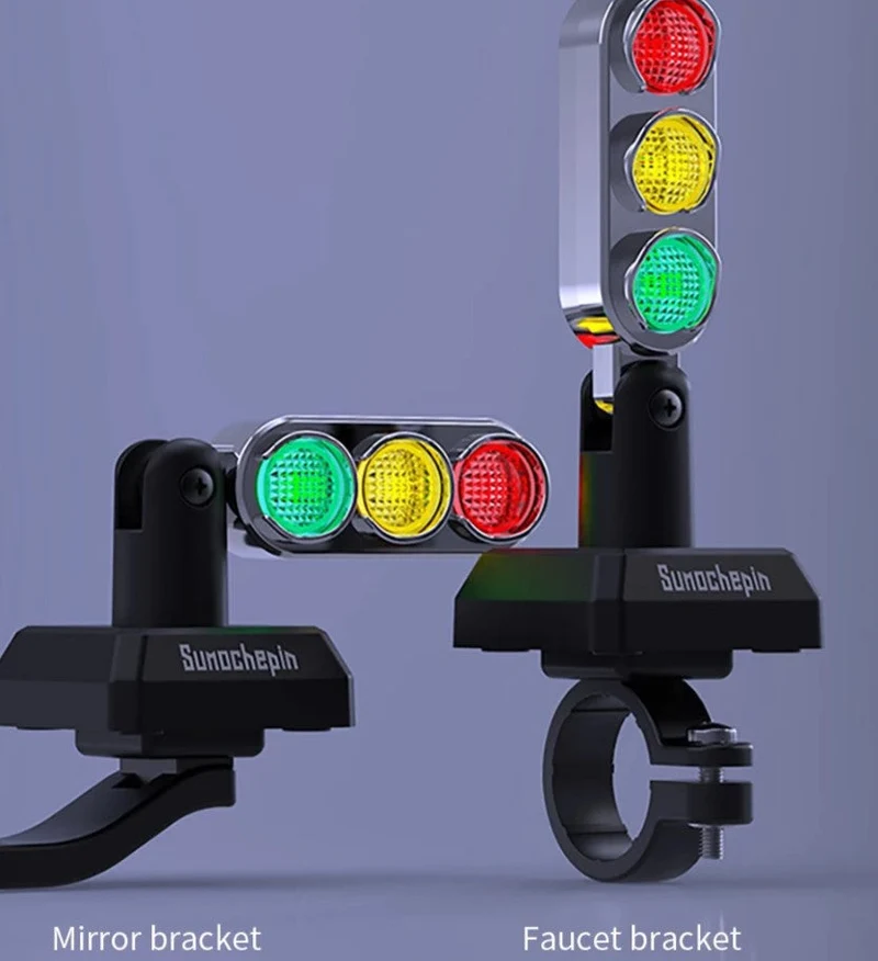 Mini trafiklys stil motorcykel styr signal lys