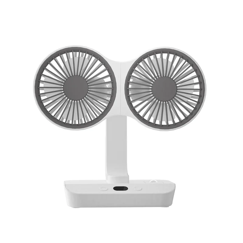 Letvægts dobbelte blade genopladelig rejsecamp køleventilator
