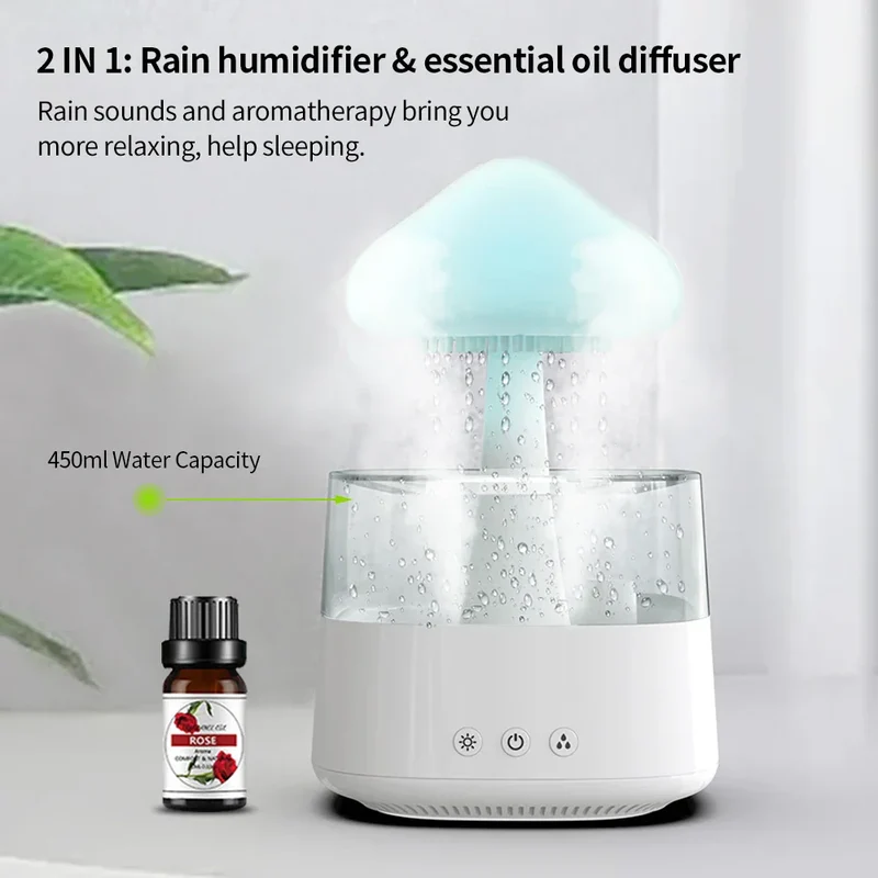 Cloud Rain Forest Aromaterapi Luftfugter Lampe