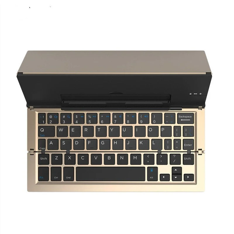 Bærbar trådløs sammenfoldelig tablet-holder tastatur