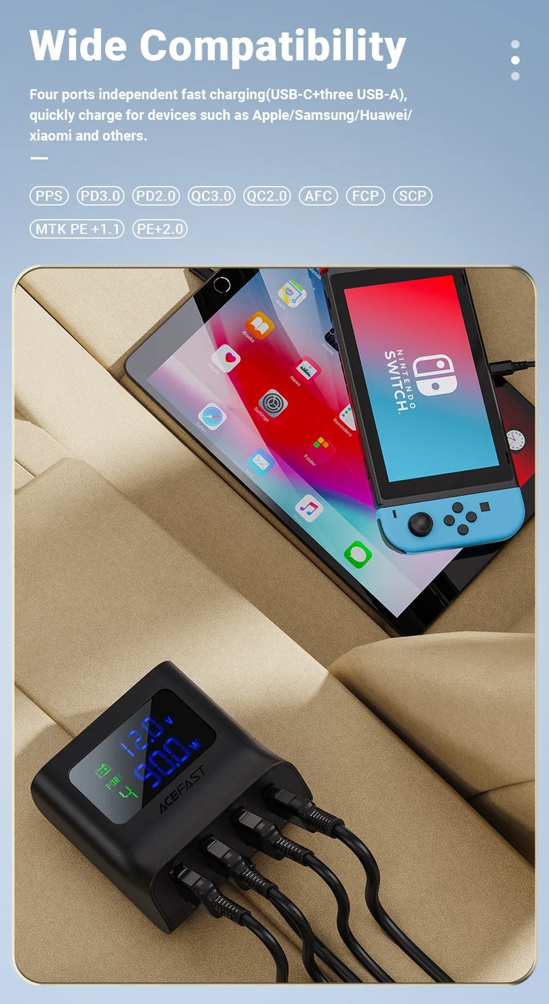 Car USB Splitter Hurtig Opladningsstation