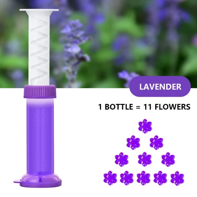 Aromatisk Air Freshener Blomst Gel Toilet Rengøring