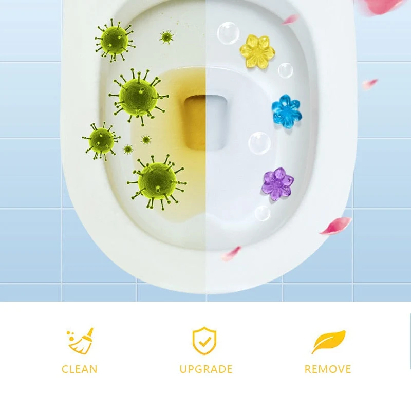 Aromatisk Air Freshener Blomst Gel Toilet Rengøring