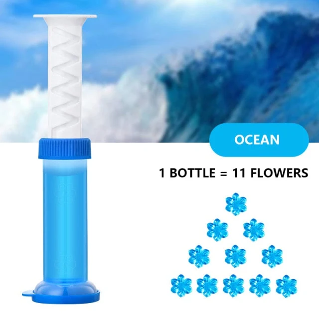 Aromatisk Air Freshener Blomst Gel Toilet Rengøring