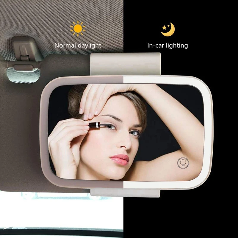 Universal LED Bil Solskærm Makeup Spejl