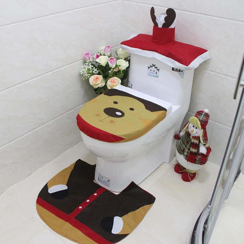 3stk Fancy Santa Claus Toilet Sæde Covers