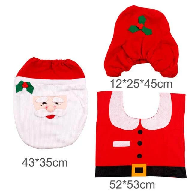 3stk Fancy Santa Claus Toilet Sæde Covers