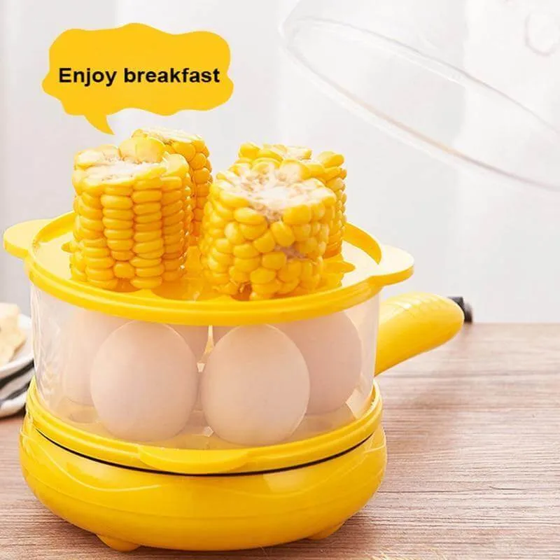 Multifunktionel Non-stick Mini Elektrisk Mad Dampkoger