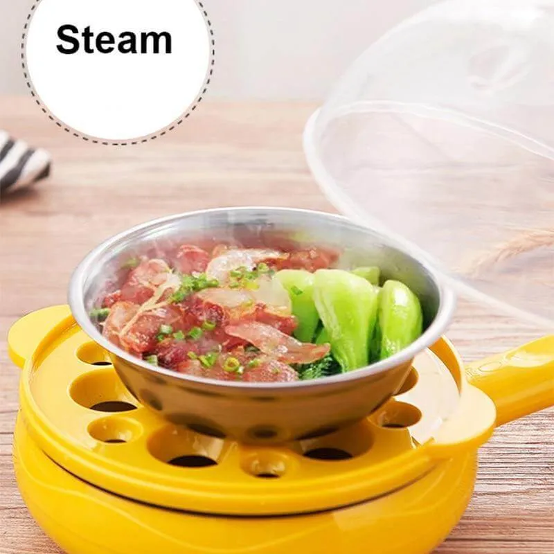Multifunktionel Non-stick Mini Elektrisk Mad Dampkoger