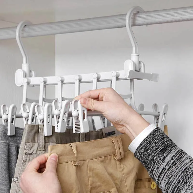 Foldbar Non-slip Let Opbevaring Smart Tøj Hanger