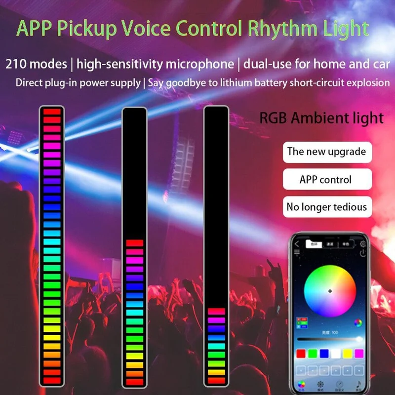 Voice Rhythm Sensor Atmosphere LED Lys