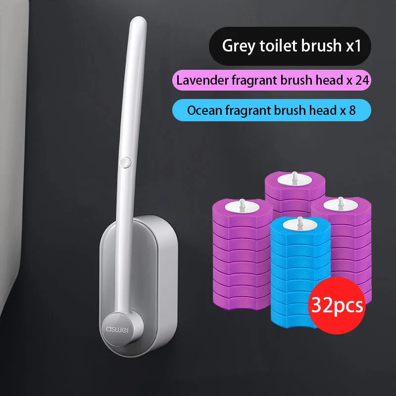 Lang Håndtag Engangs Toiletbørste Sæt