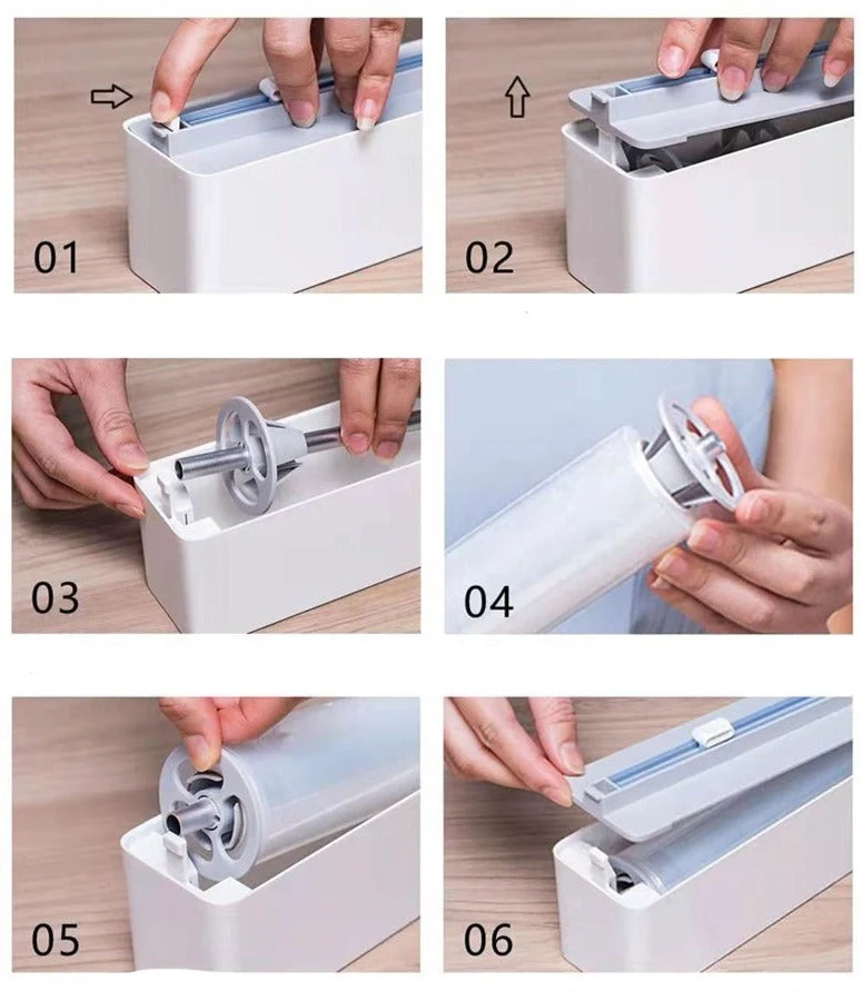 Væghængt Justerbar Plastfolie Dispenser