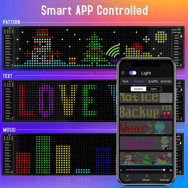 RGB Display Fleksibel Pixel Smart Panel