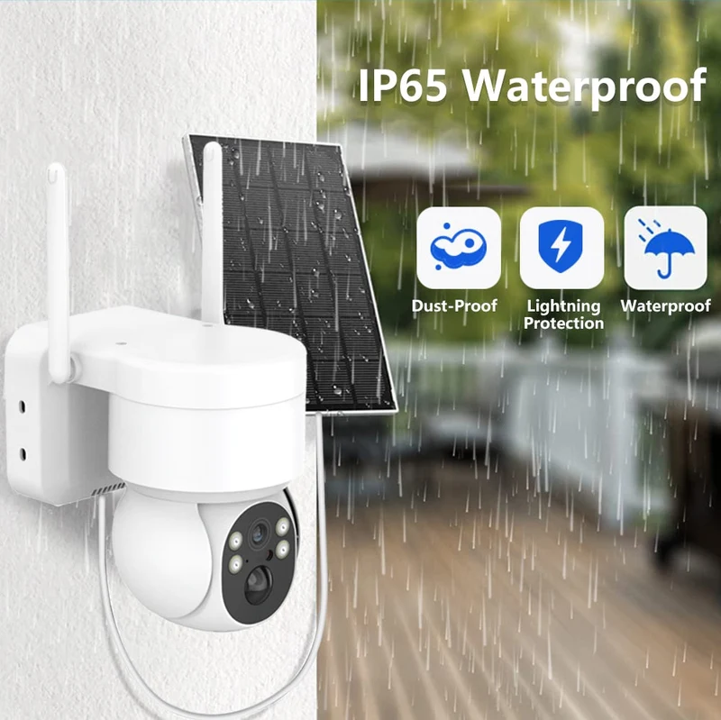 Udendørs WiFi Solcelledrevet Sikkerhed IP Kamera