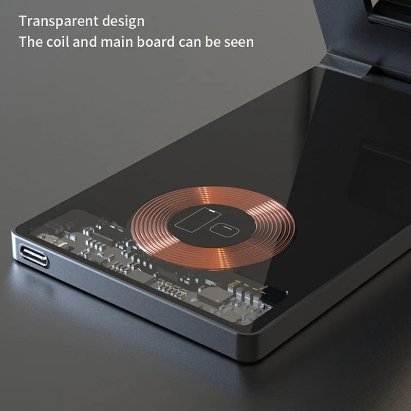 Clear Beam Foldbar Magnetisk Trådløs Oplader Stativ