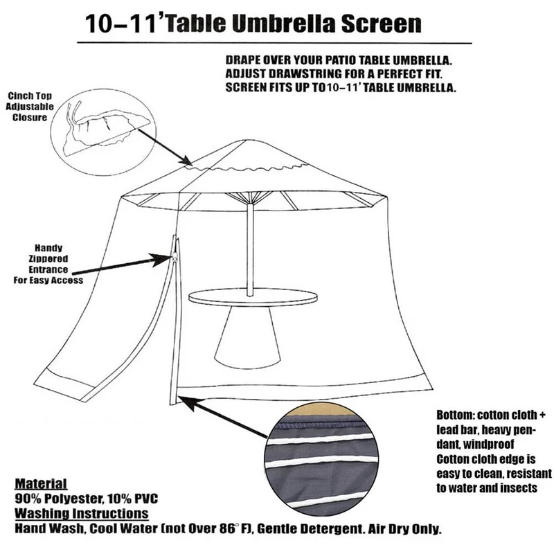 Patio Protector Parasolfugle Net Dække